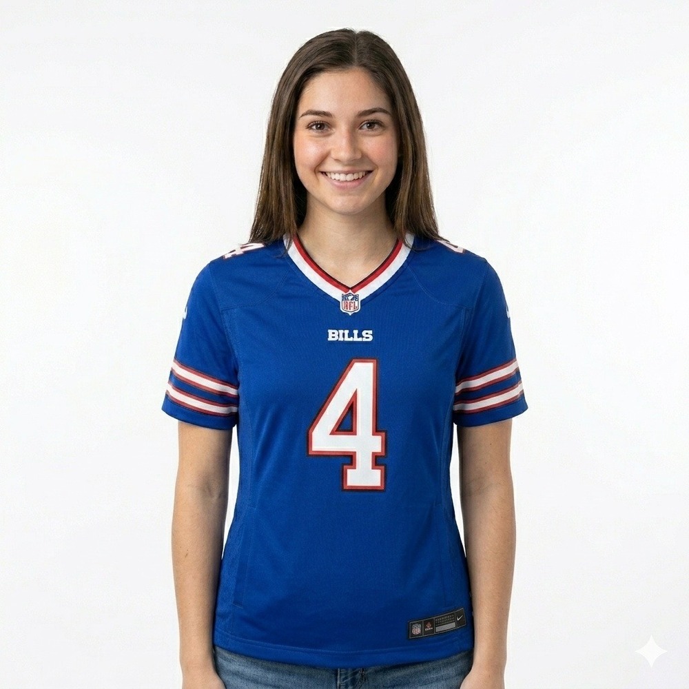Nike Buffalo Bills Jersey Women Small Blue James Cook III #4 NFL **NEW**